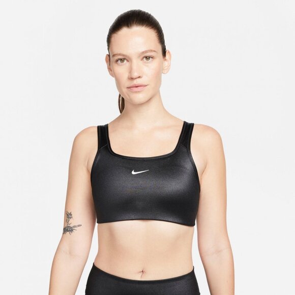 Nike Dri-FIT Swoosh Women's Small -Support 1-Piece Pad Shine Sports Bra - Picture 1 of 11